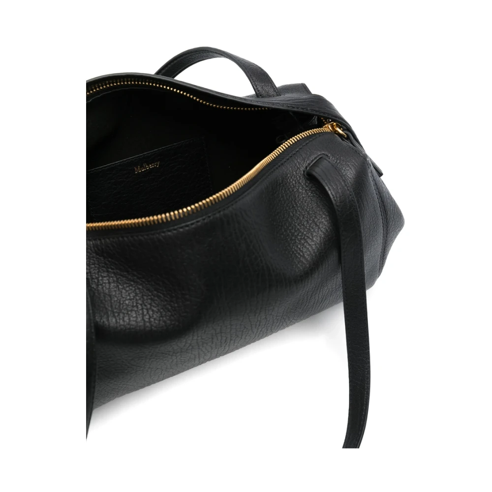 Mulberry Zwarte Schoudertas met Toprits Black Dames
