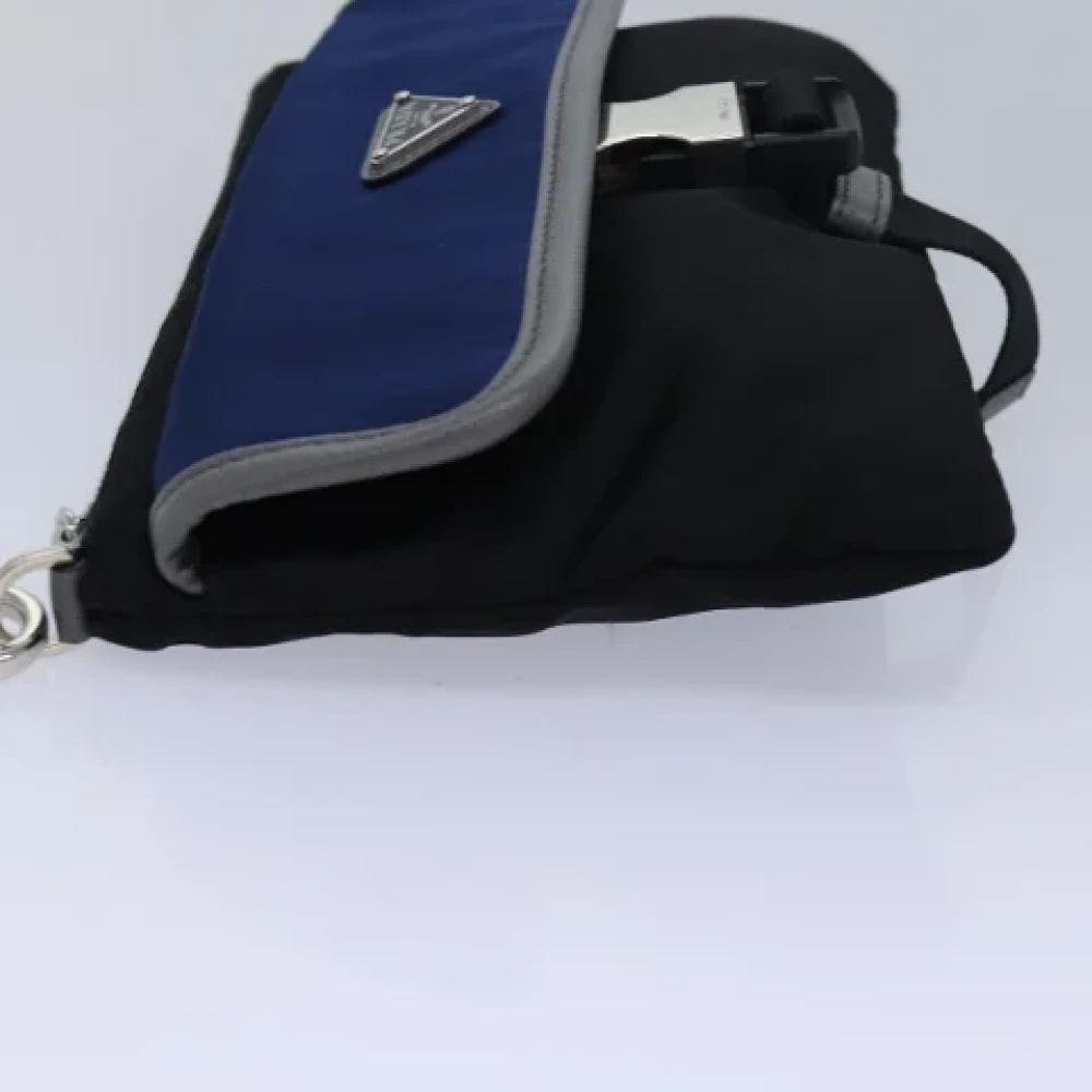 Prada Vintage Pre-owned Fabric clutches Black Dames