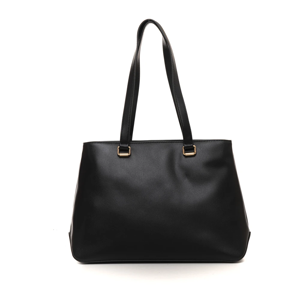 Love Moschino Stijlvolle Shopper Tas met Toprits Black Dames
