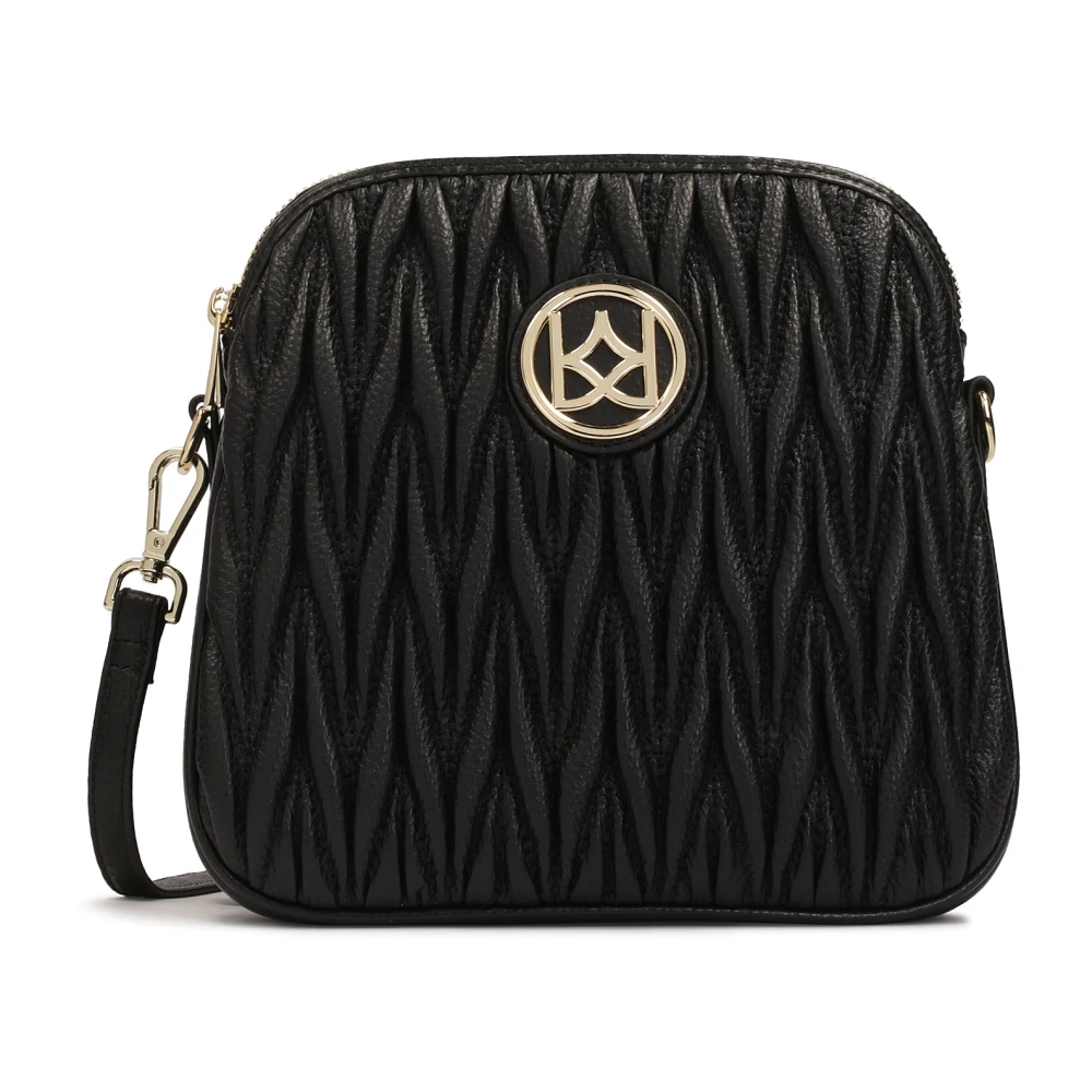 Kazar Klassieke leren riem posttas Black Dames