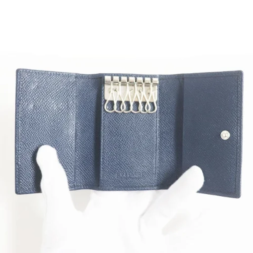 Bvlgari Vintage Pre-owned Canvas key-holders Blue Heren