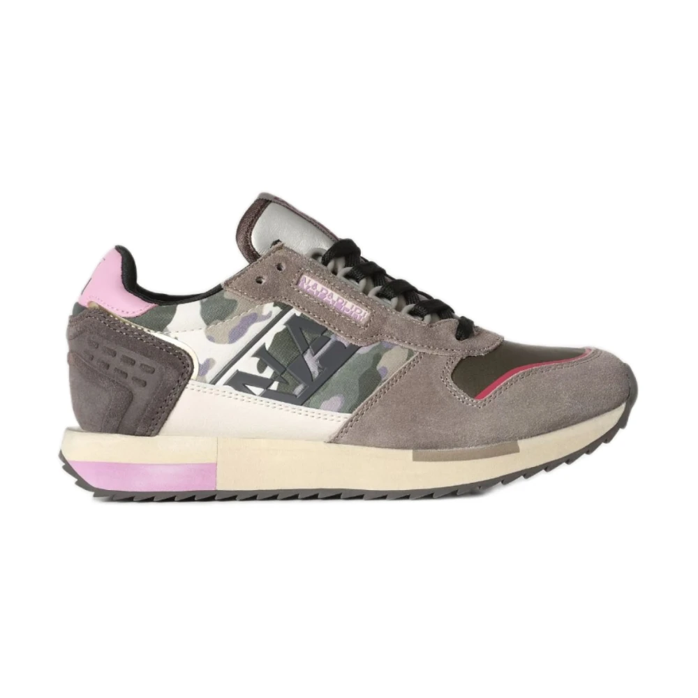 Napapijri Grijze Suède Outdoor Hardloopschoen Dames Schoenen Grijs