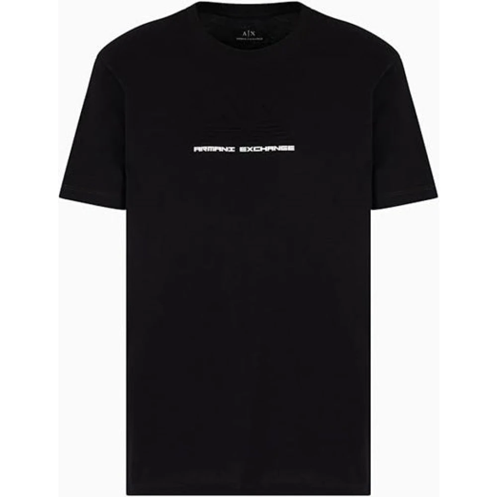 Armani Exchange Uomo Nero - T-Shirt Regular Fit Con Logo Goffrato - Tops - L