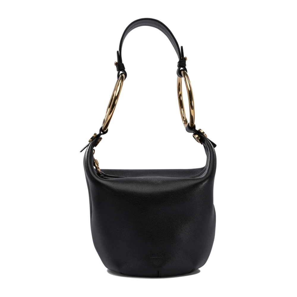 Chloé Shoulder Bags, Female, One Size, Shoulder Bag With Cuff Handles Black