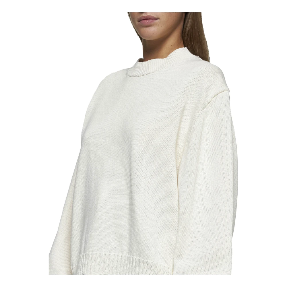 Studio Nicholson Rib Crew Neck Sweaters White Dames