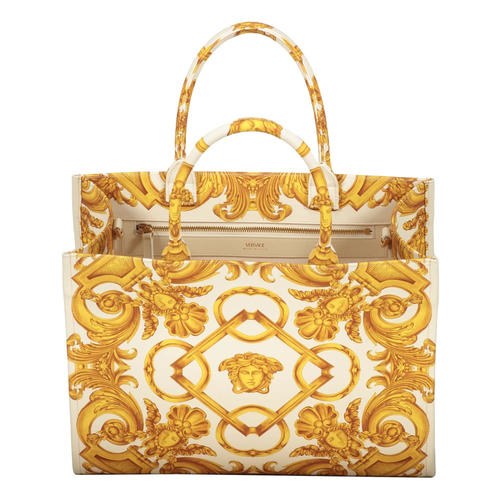 Versace Jacquard motief canvas tote tas Multicolor Dames