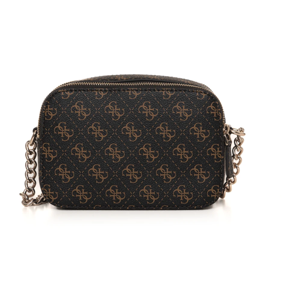 Guess Kleine Noelle Schoudertas met Logo Brown Dames