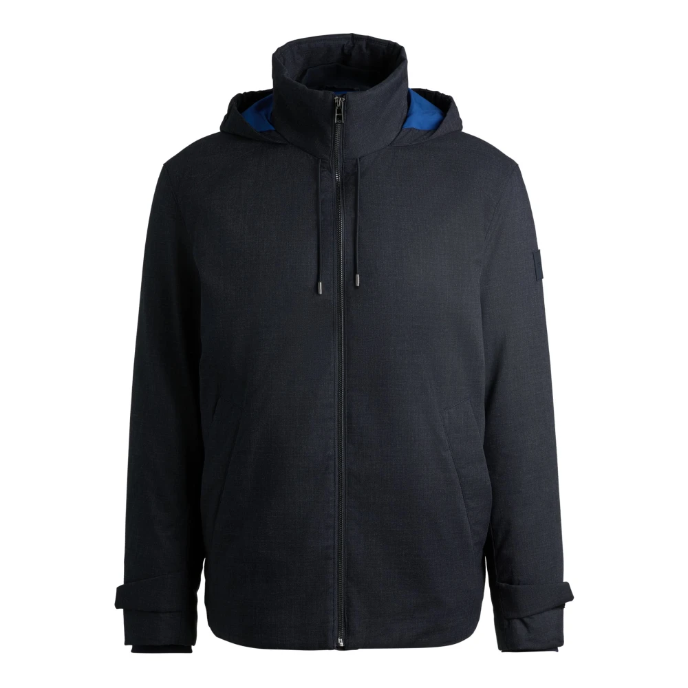 Hugo Boss Blauwe Hoodie met Ritssluiting Blue Heren