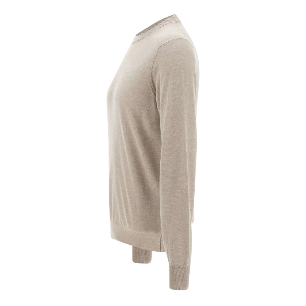 Filippo De Laurentiis Taupe Crew Neck Sweater Beige Heren