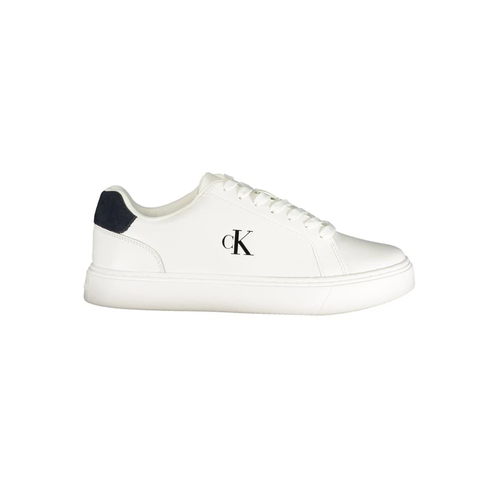 Calvin Klein Men's White Sneakers, 12 Uk, Sneaker