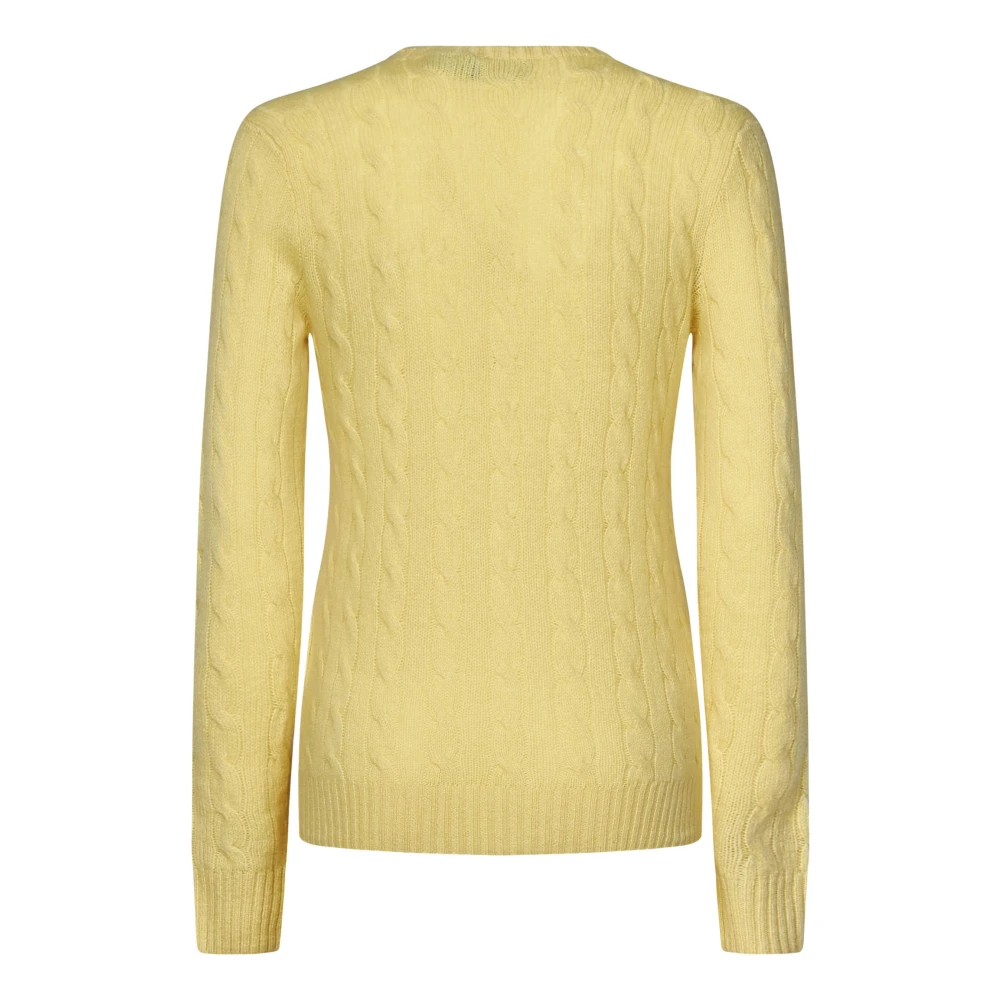 Polo Ralph Lauren Gele Cable-Knit Sweater Aw24 Yellow Dames