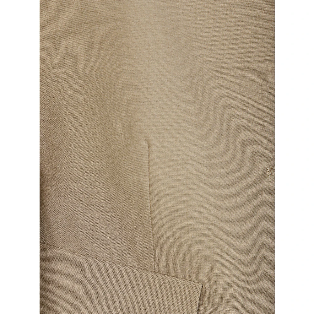 Ganni Drapey Melange Fitted Blazer Beige Dames