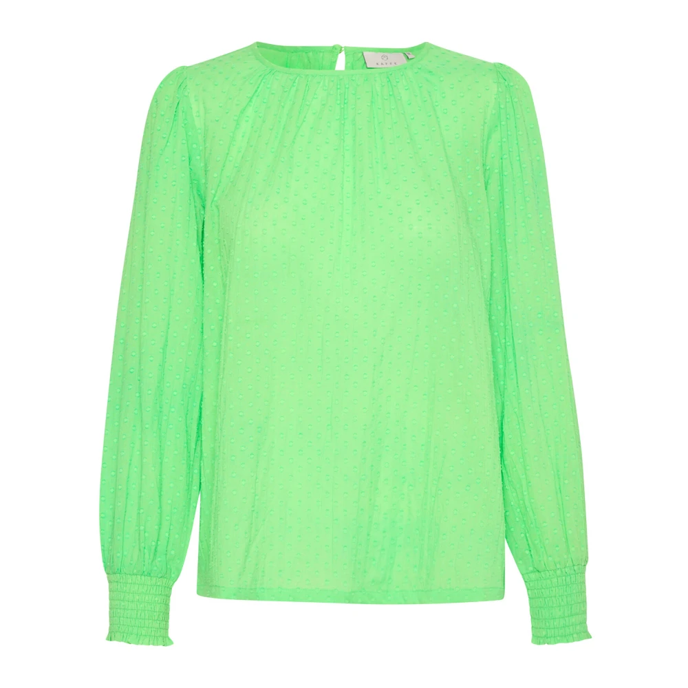 Kaffe Lenteboeket Lange Mouw Blouse Green Dames