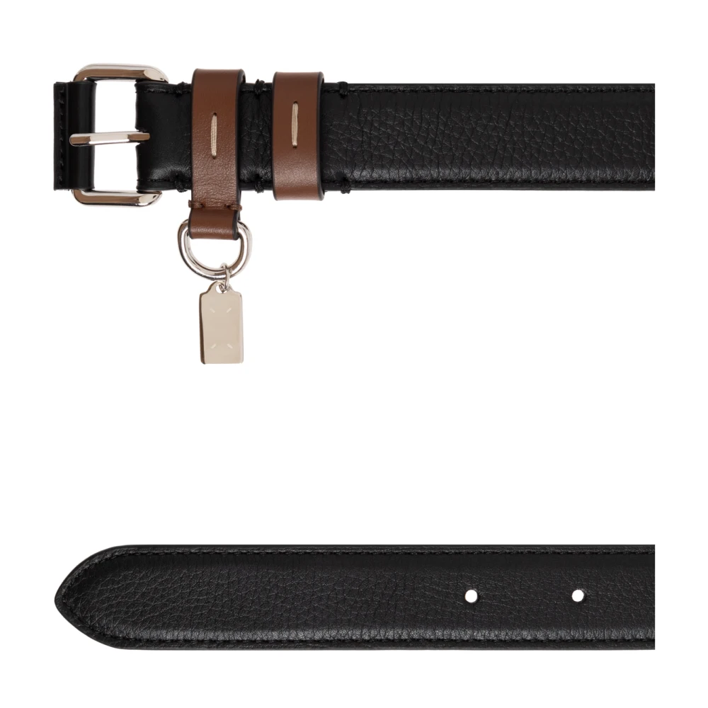 Maison Margiela Leren riem Black Unisex