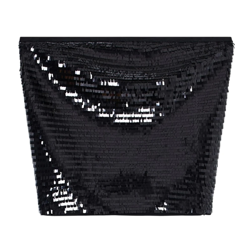 Armani Exchange Black Sleeveless Tops, Female, Xs, Sequined Top