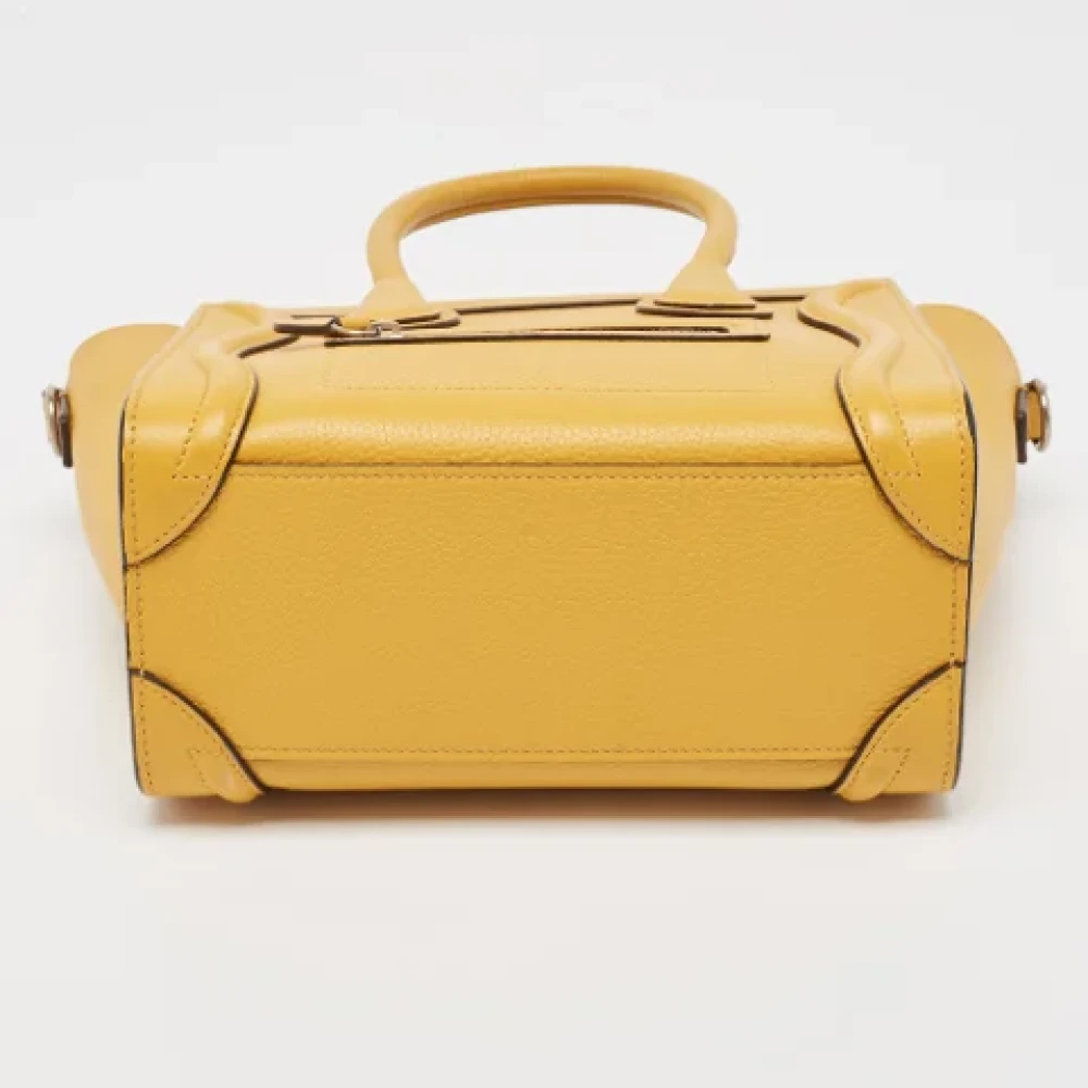 Celine Vintage Pre-owned Leather celine-bags Yellow Dames