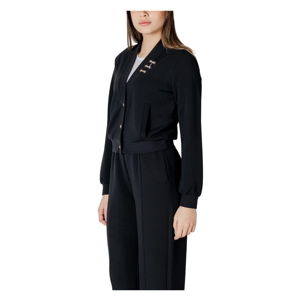 Liu Jo Onbedekte Sweatshirt Modal Polyester Elastaan Black Dames