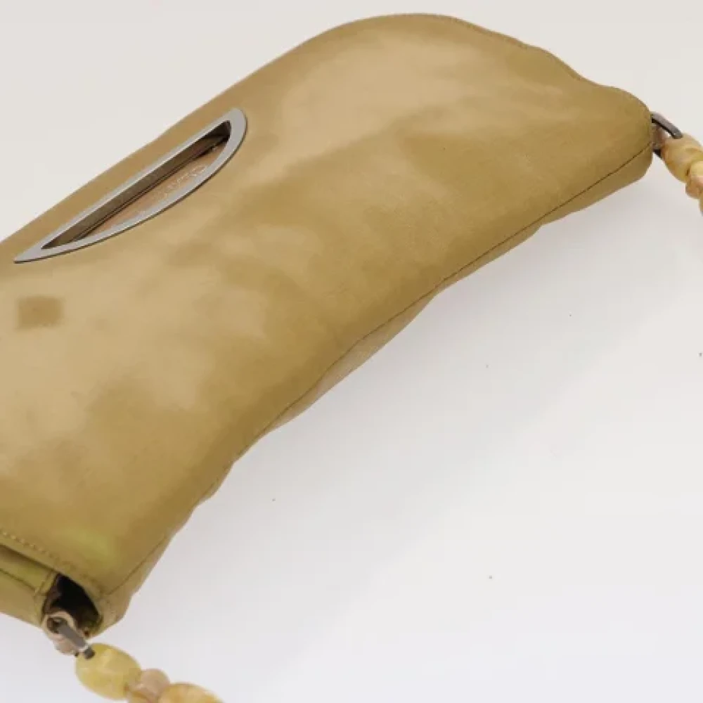 Dior Vintage Pre-owned Nylon dior-bags Beige Dames