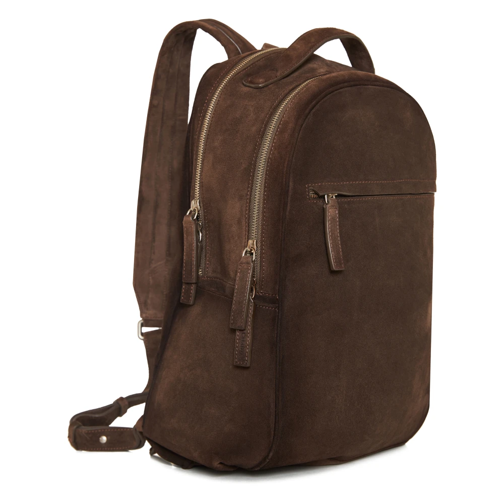 Officine Creative Italiaanse Suede Rugzak Brown Heren