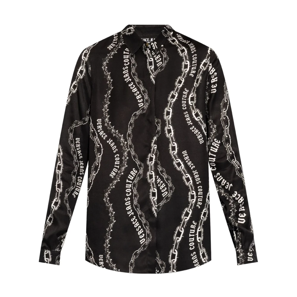 Versace Jeans Couture Stijlvol Zwart Shirt voor Vrouwen Black Dames