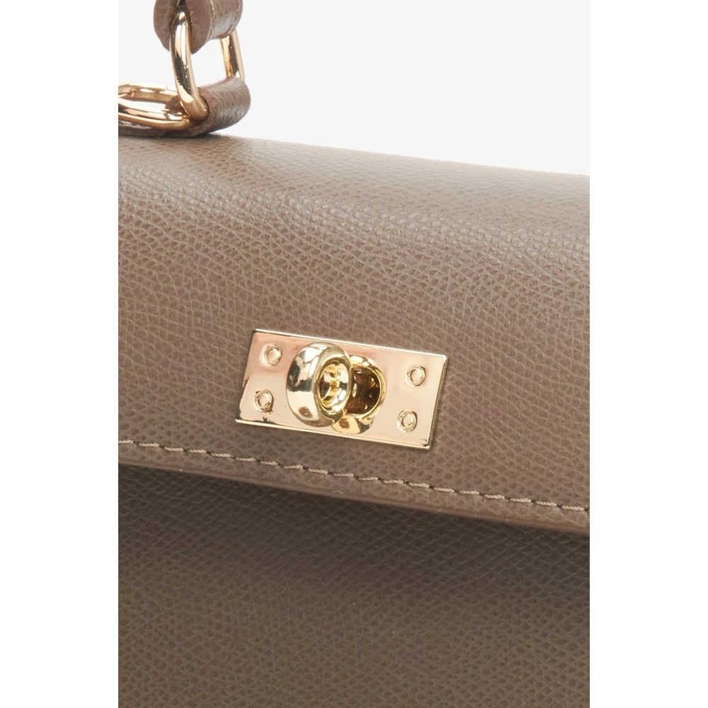 Estro Bruine Satchel Handtas gemaakt van Premium Italiaans Echt Leer Brown Dames