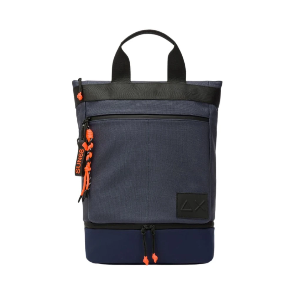 Sun68 Unisex Blue Backpacks, One Size, Nylon Laptop Backpack