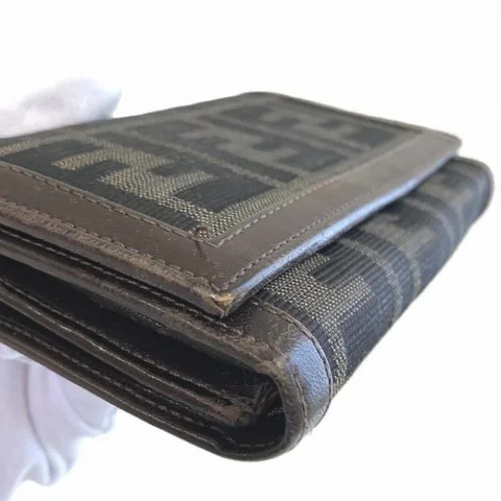 Fendi Vintage Pre-owned Canvas wallets Gray Dames