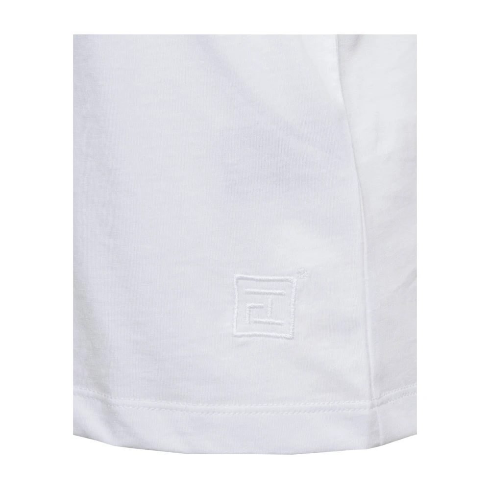 Federica Tosi Witte Crewneck T-Shirt Polos White Dames