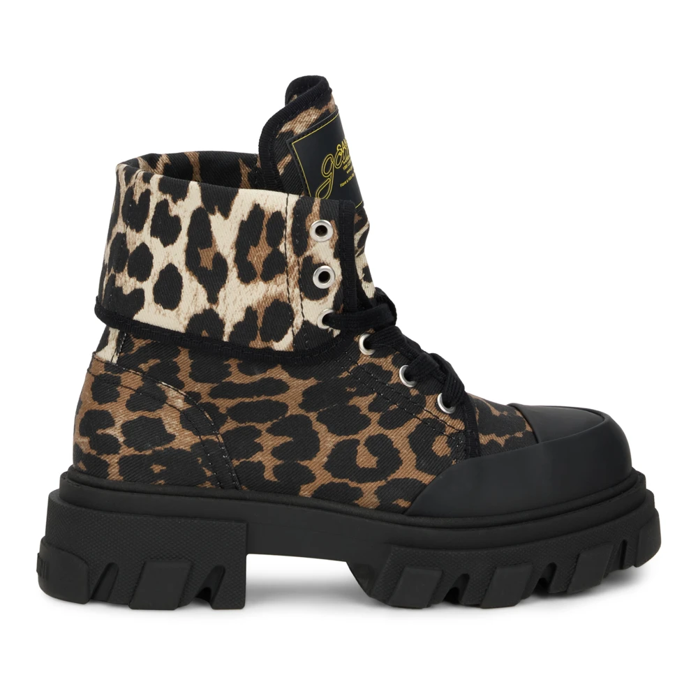 Ganni , Lace-Up Boots, Female, Multicolor, 3 Uk, Trail Boots