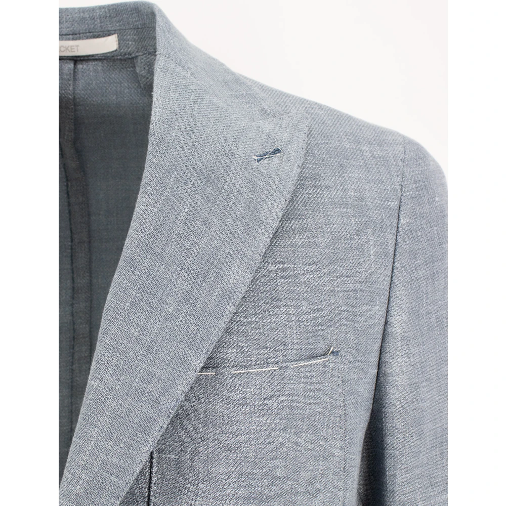Eleventy Modern Fit Single-Breasted Pak Blue Heren