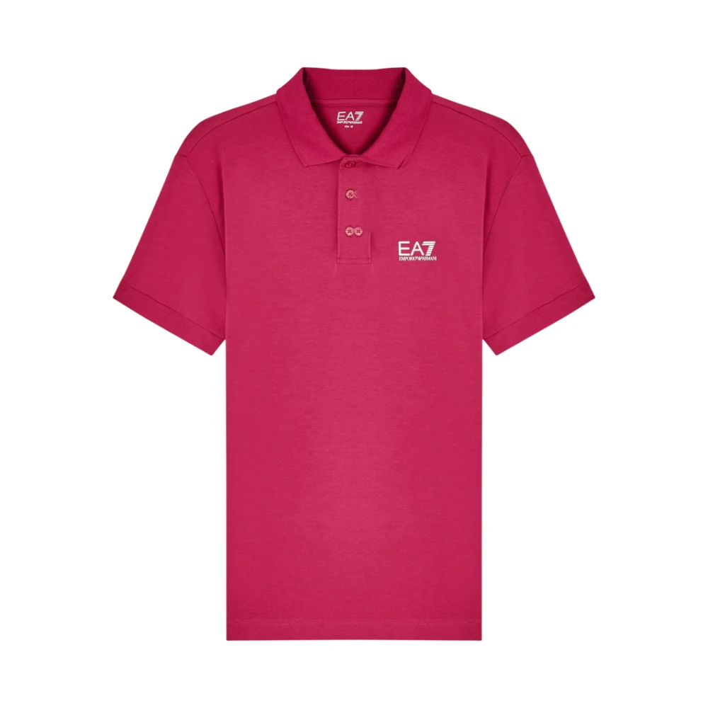 Emporio Armani Ea7 Men's Pink Polo Shirts, Xl, Polo Shirt