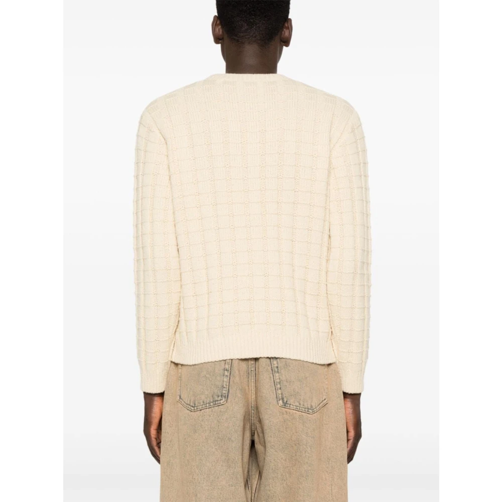 Sunflower Geruite Crew Neck Sweater in room White Heren
