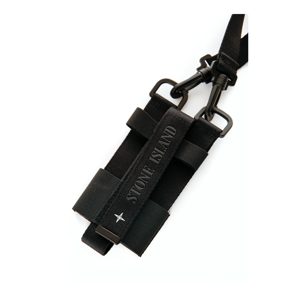 Stone Island Mobiele telefoonhoes met verstelbare band Black Heren