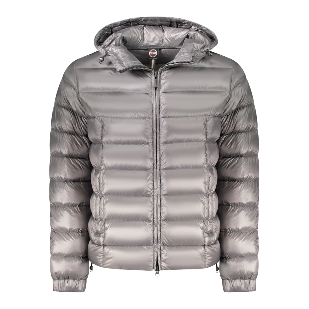 Colmar Men's Gray Glossy Hooded Down Jacket
