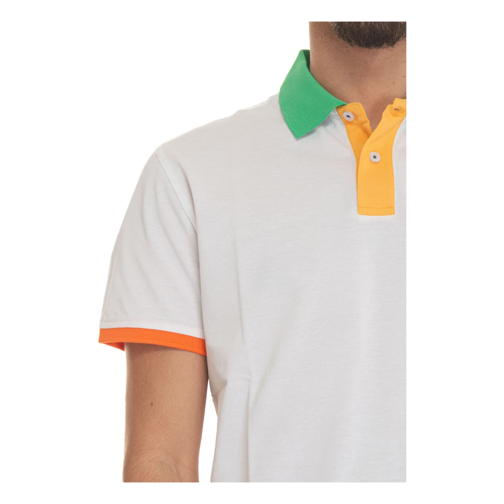 Harmont & Blaine Gestructureerd poloshirt met korte mouwen White Heren