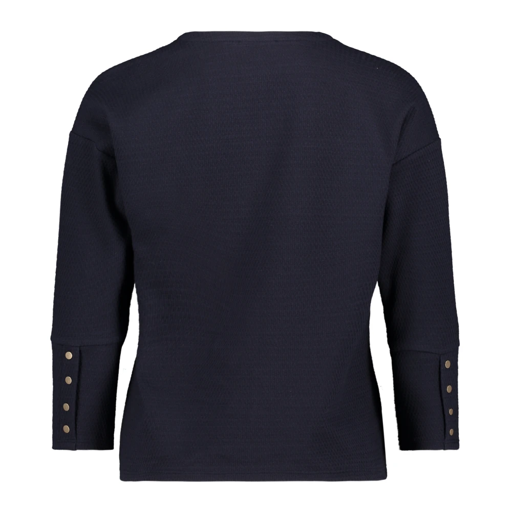 Betty Barclay Modern Oversized Sweatshirt met 3 4 Mouwen Blue Dames