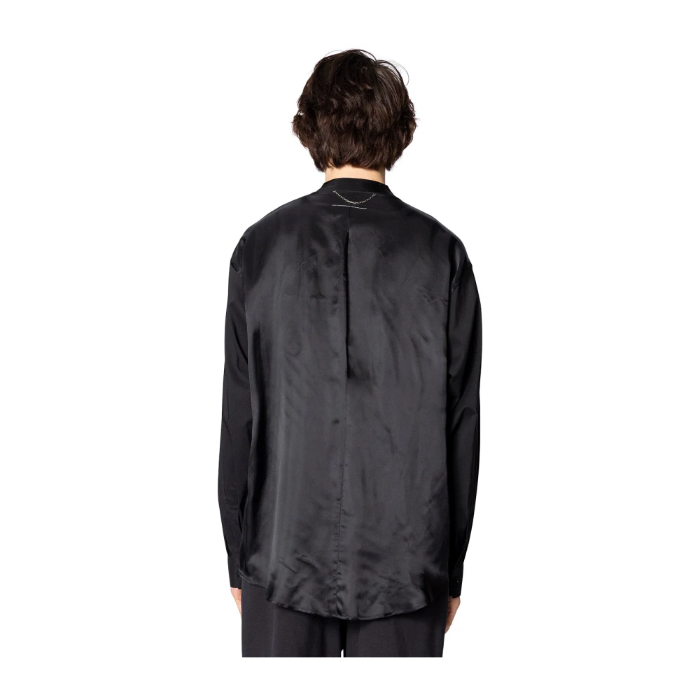 MM6 Maison Margiela Zwarte overhemd met lange mouwen klassiek ontwerp Black Heren