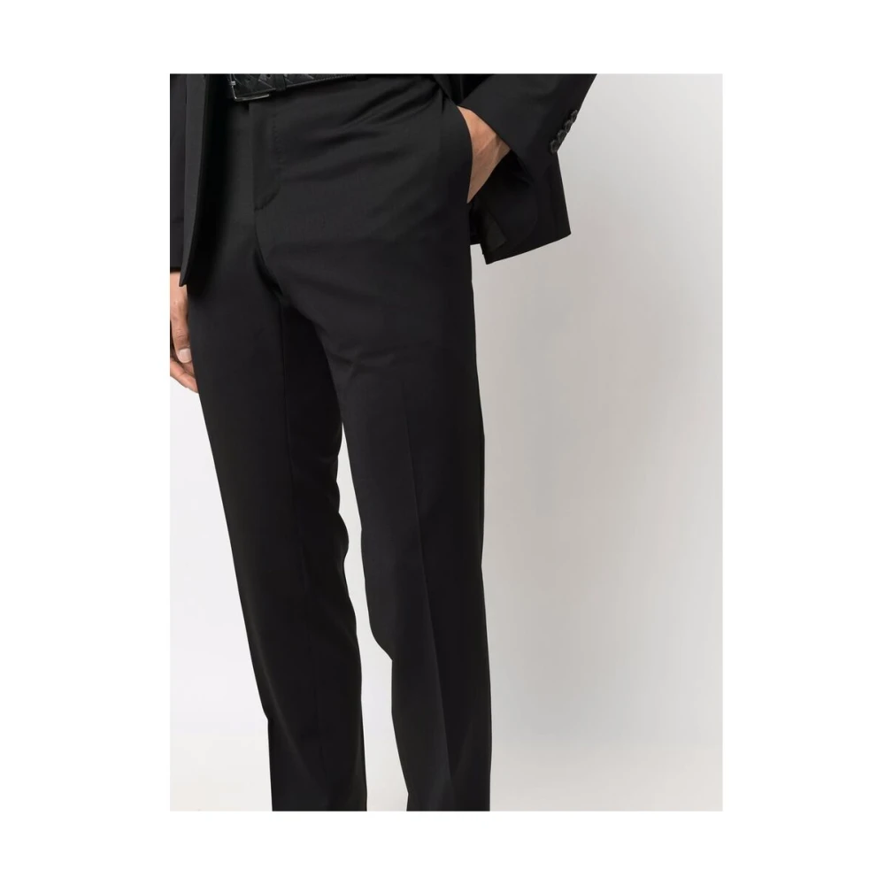 Reveres 1949 Zwart stretch-wollen pak Black Heren