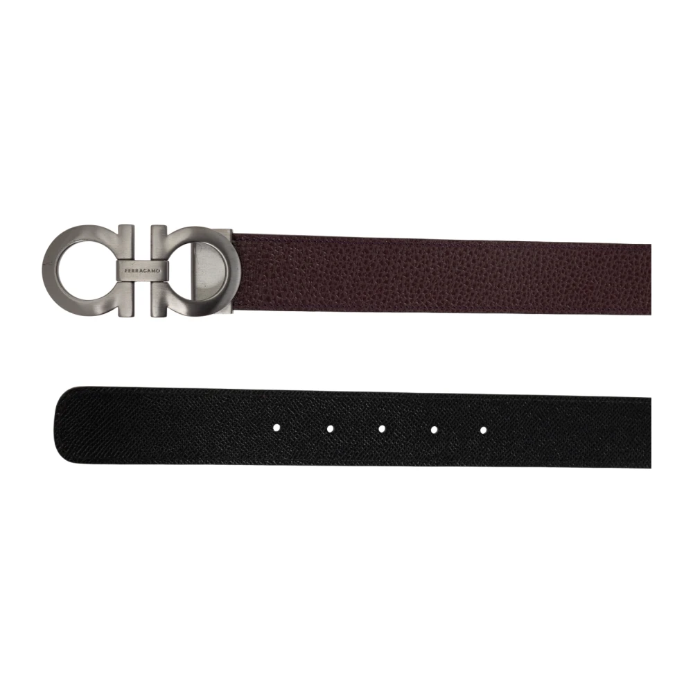 Salvatore Ferragamo Omkeerbare riem Brown Heren
