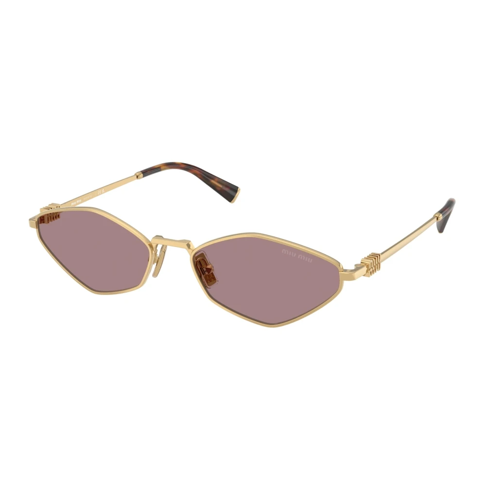 Miu Miu Women's Yellow Sunglasses, 56 Mm, Irregular Sunglasses With Metal Details