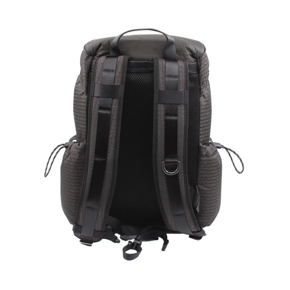 Emporio Armani Militaire Stijl Tassen met Trekkoordsluiting Green Heren