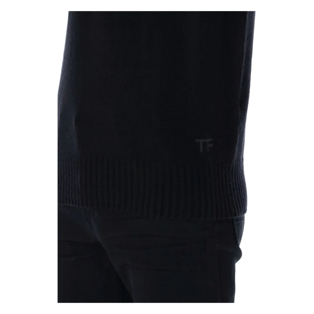 Tom Ford Luxe Cashmere Hooded Gebreid Zwart Black Heren