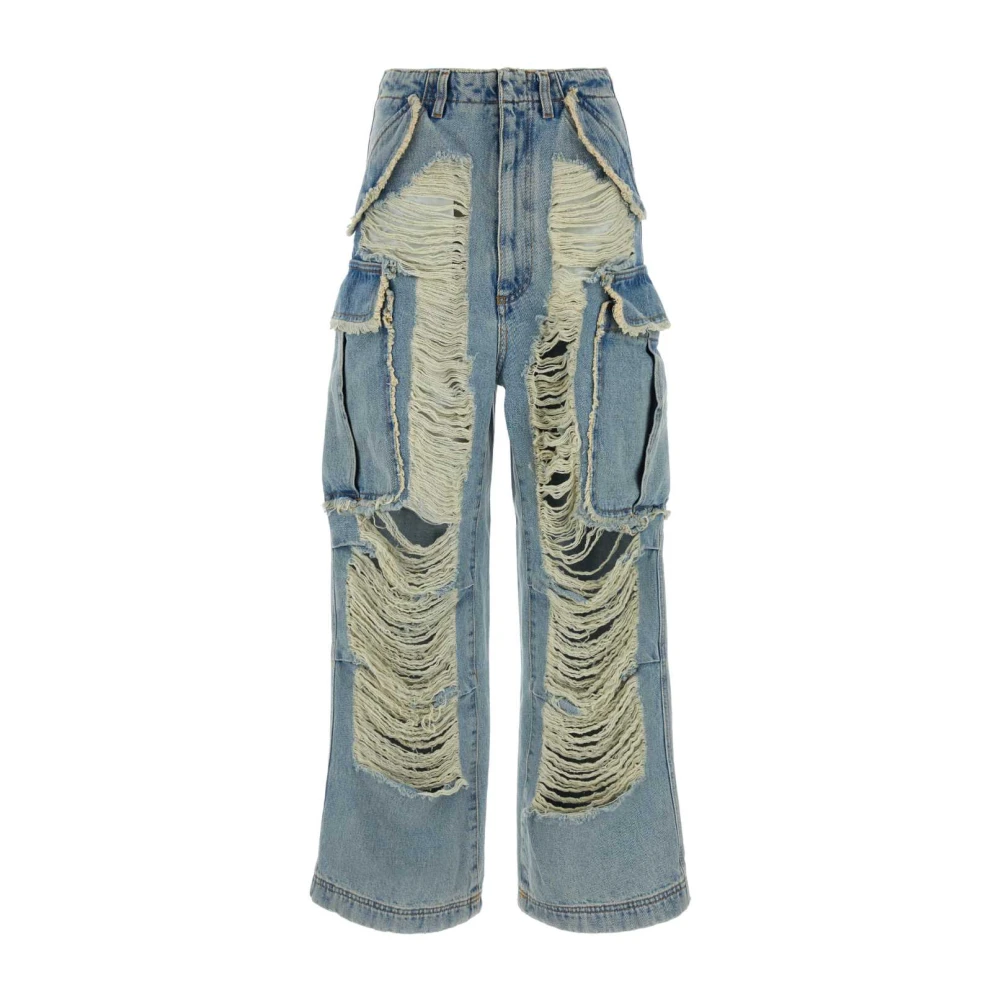 Darkpark Denim cargo jeans in lichtblauw Blue Dames