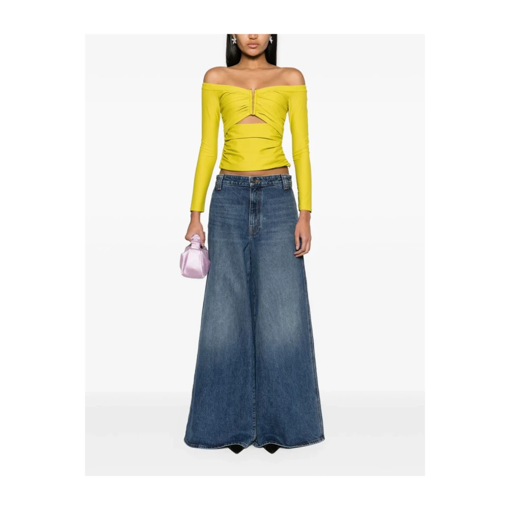 Self Portrait Groene Cut-Out Off-Shoulder Tas Green Dames