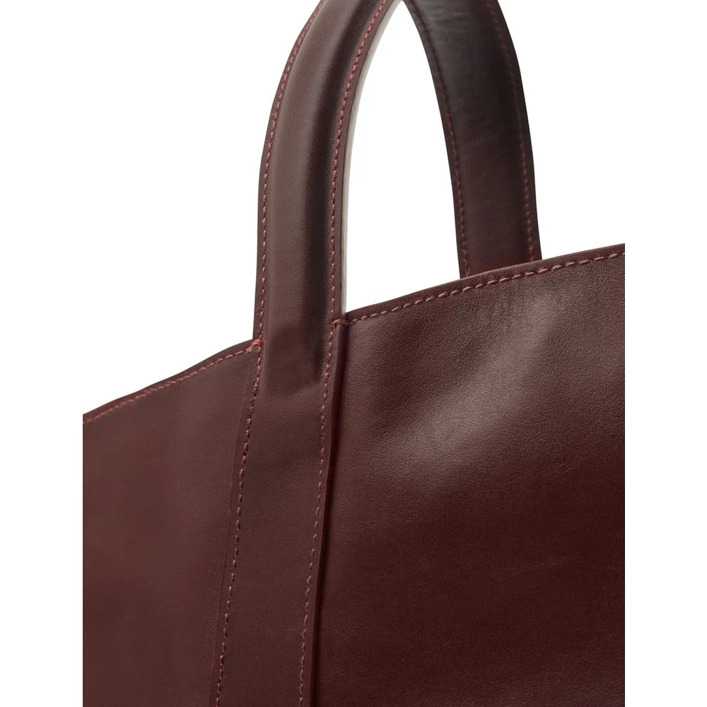 Ines De La Fressange Paris Bordeaux Leren Handtas Red Dames