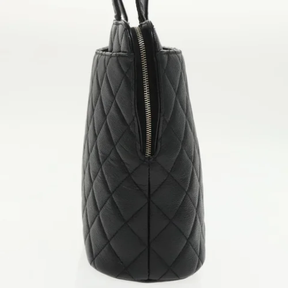 Chanel Vintage Pre-owned Leather handbags Black Dames