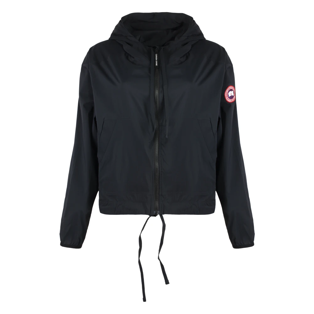 Canada Goose Capuchon windjack met logopatch Black Dames