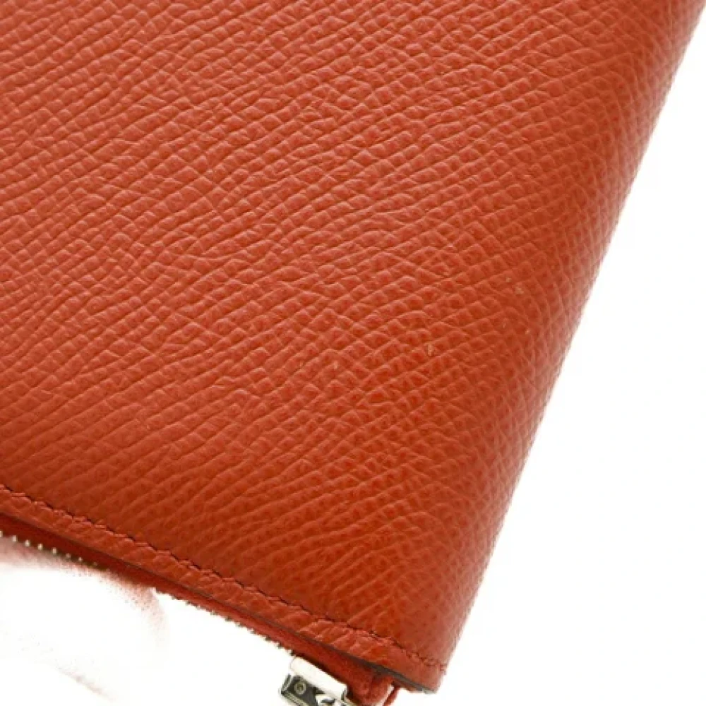 Hermès Vintage Pre-owned Leather wallets Orange Dames