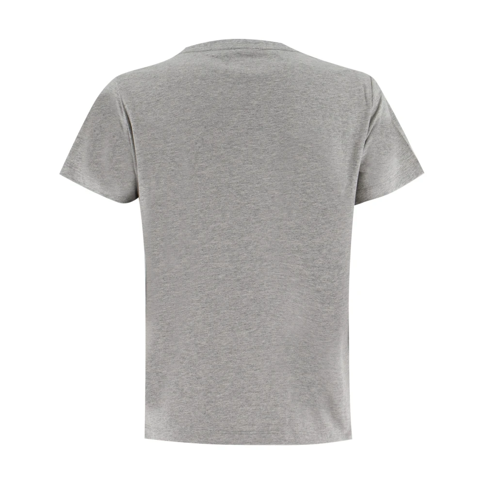 pinko Liefdesvogels Geborduurd Katoenen T-shirt Gray Dames