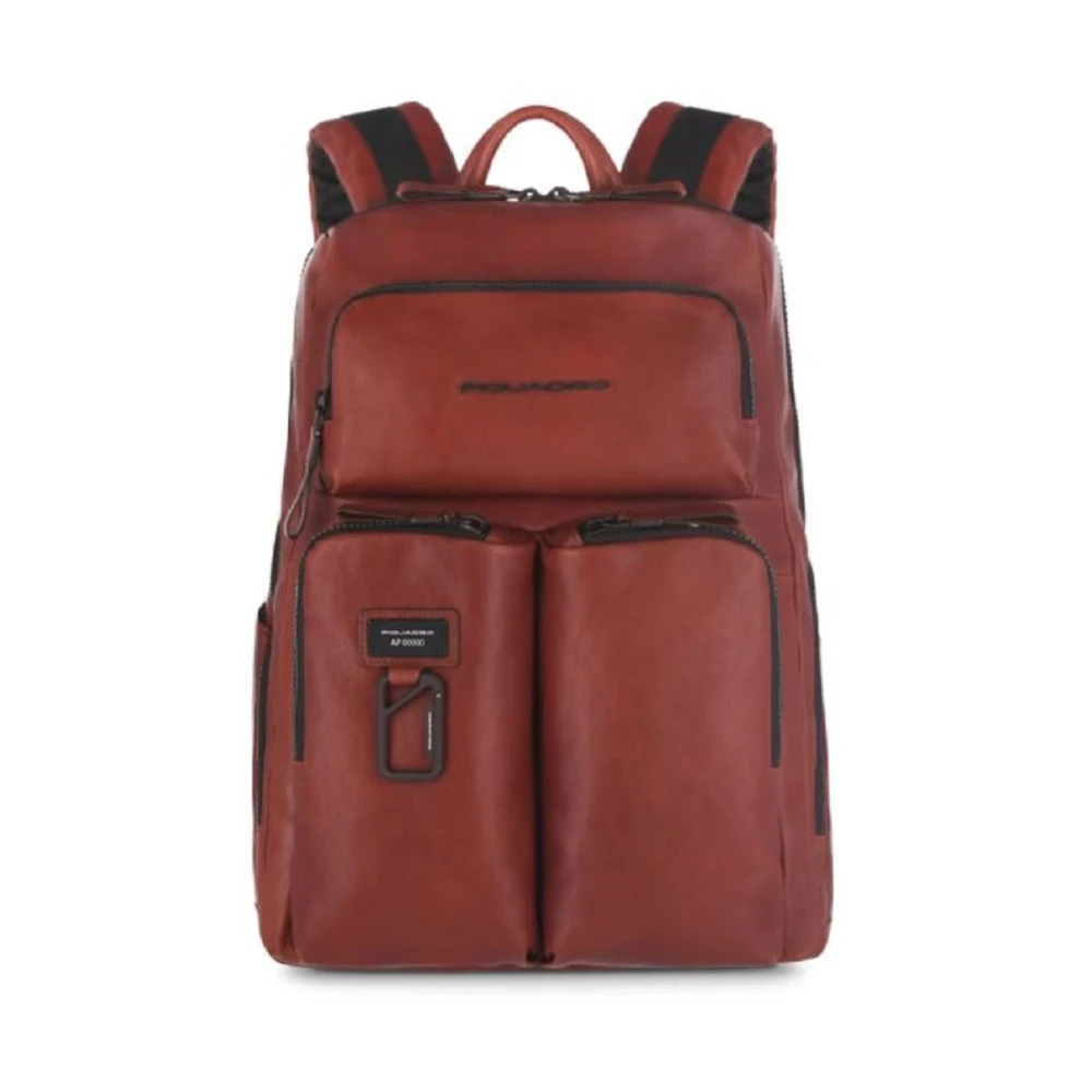 Piquadro Men's Brown Backpacks, One Size, Laptop Backpack 15